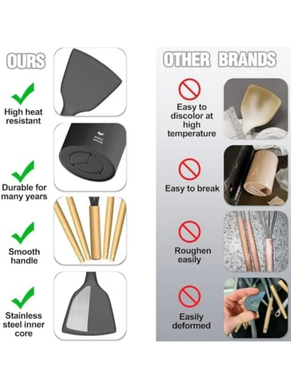34PCS Silicone Kitchen Utensil Set - Heat Resistant Gadgets & Tools with Grater